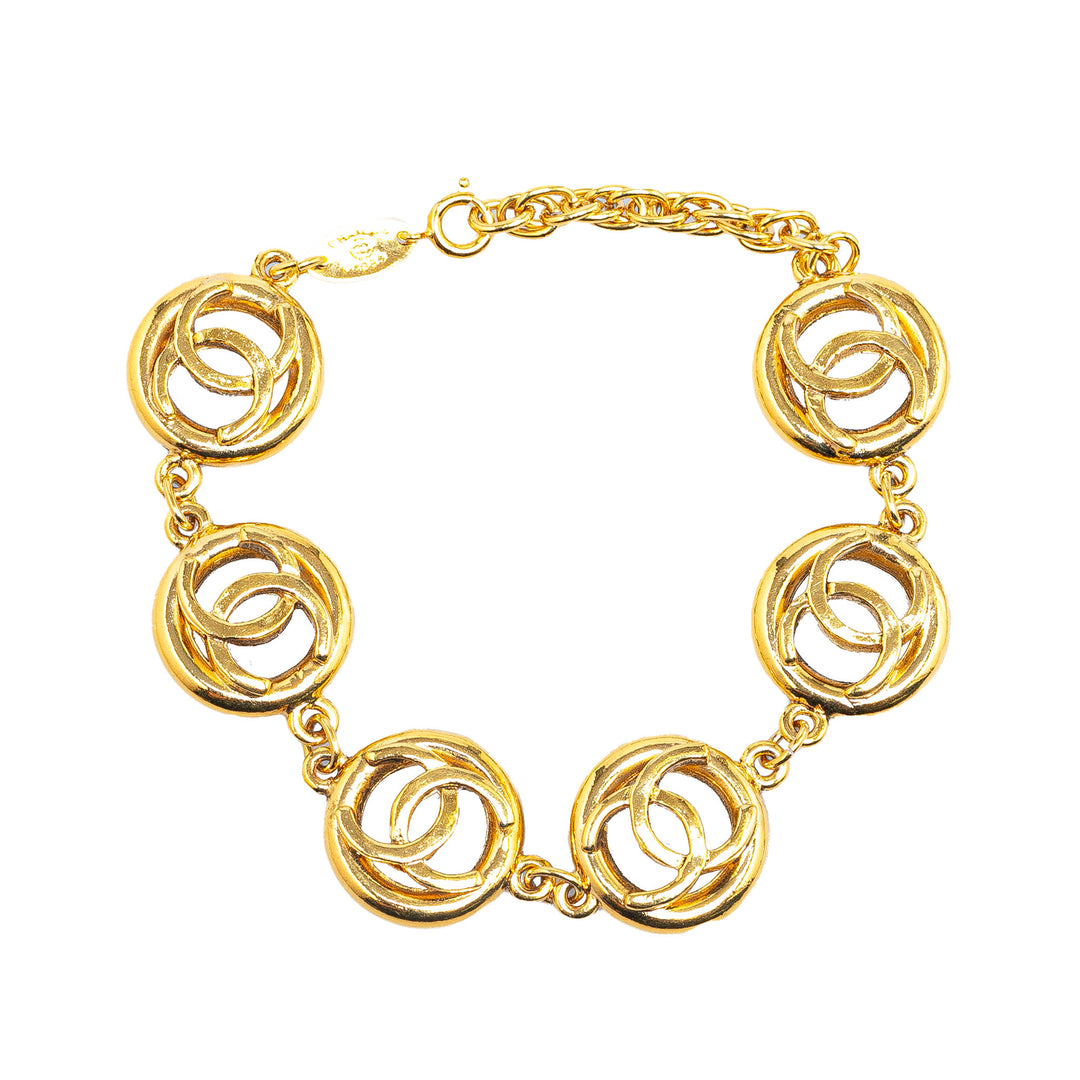 Gold Plated CC Chain Bracelet Gold - Gaby Paris
