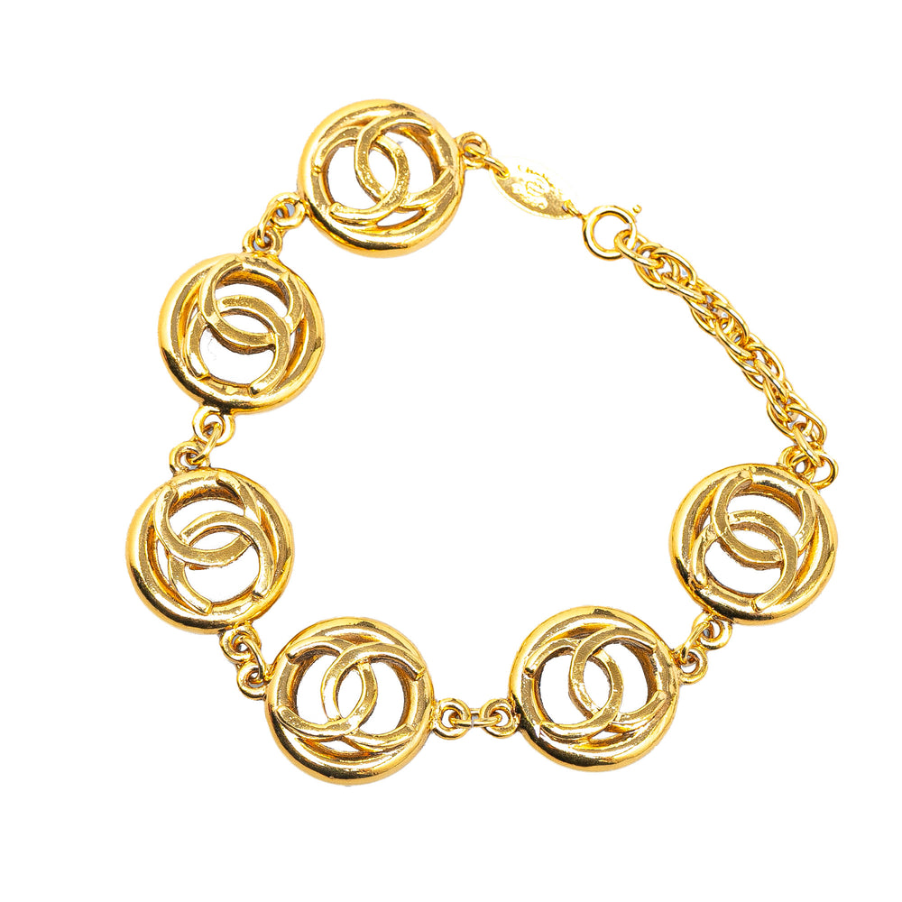 Gold Plated CC Chain Bracelet Gold - Gaby Paris