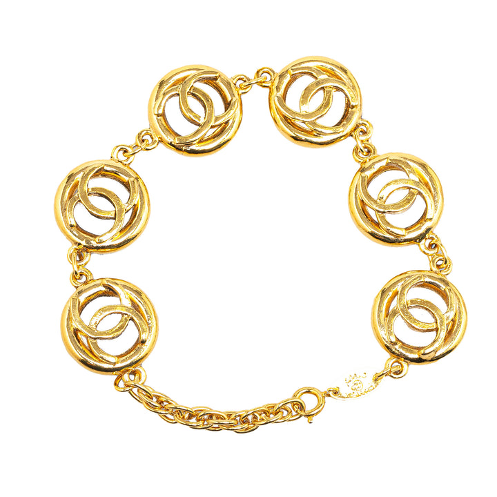 Gold Plated CC Chain Bracelet Gold - Gaby Paris