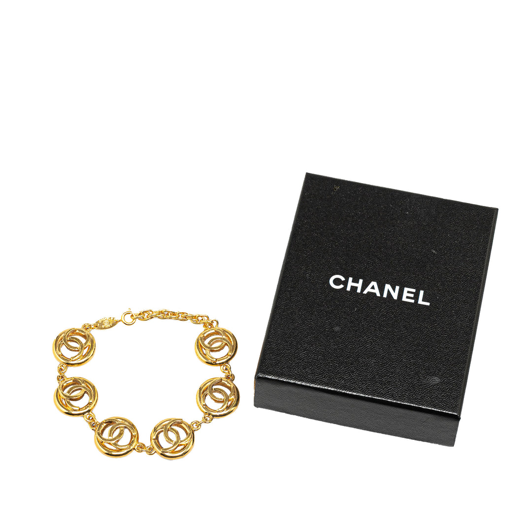 Gold Plated CC Chain Bracelet Gold - Gaby Paris