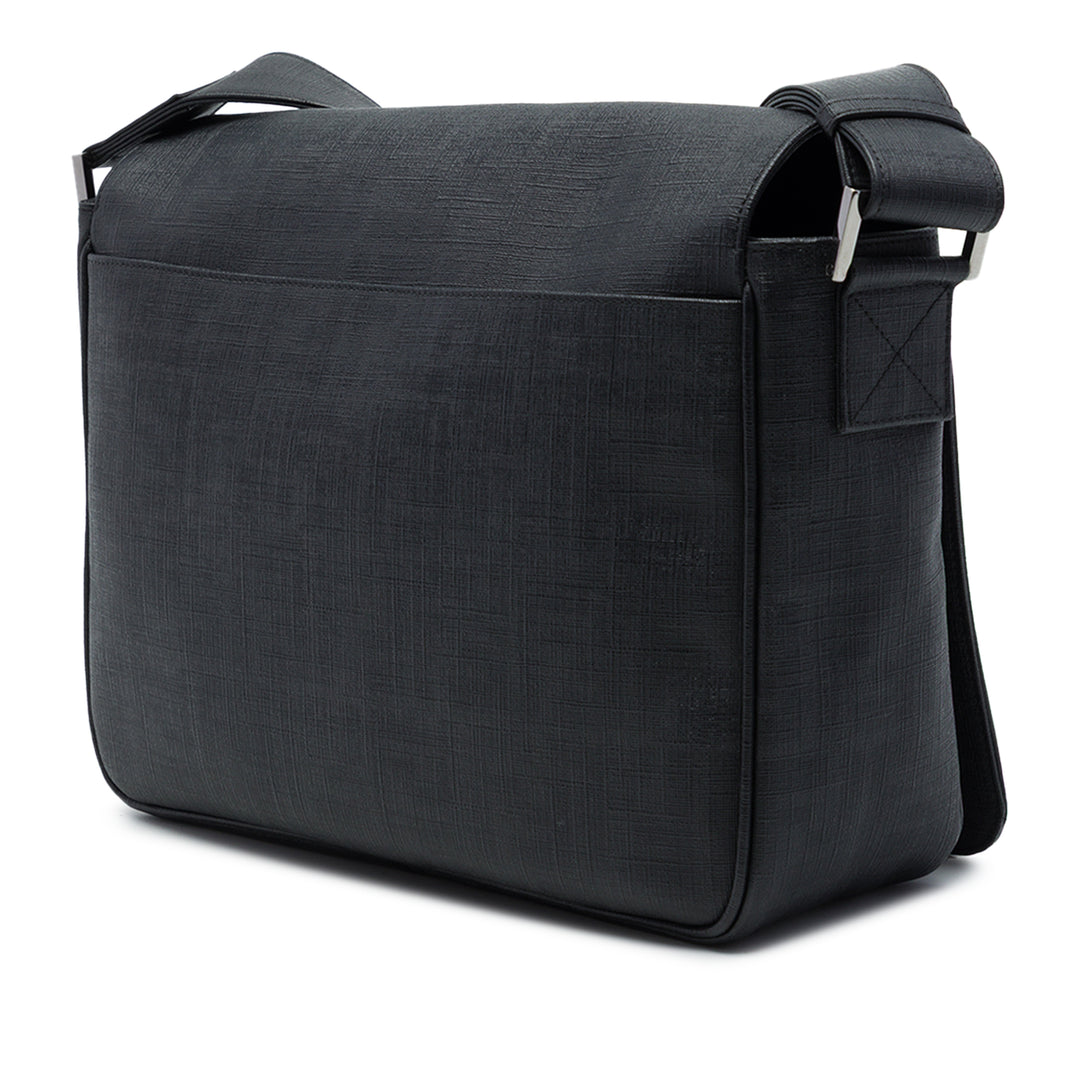 Fendi Zucca Spalmati à rabat Sac Noir – vue 2 – GABY PARIS