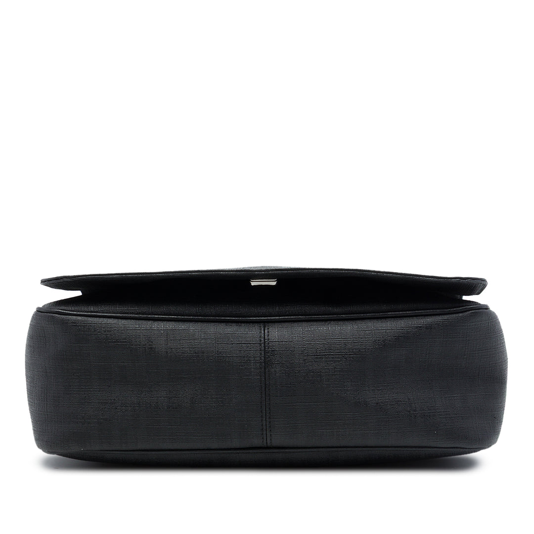 Fendi Zucca Spalmati à rabat Sac Noir – vue 3 – GABY PARIS