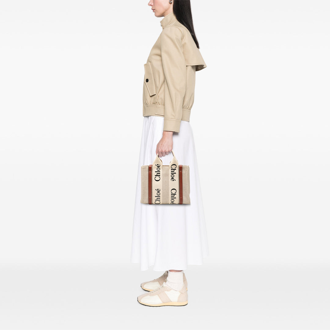 Chloé Small Toile Woody Cabas