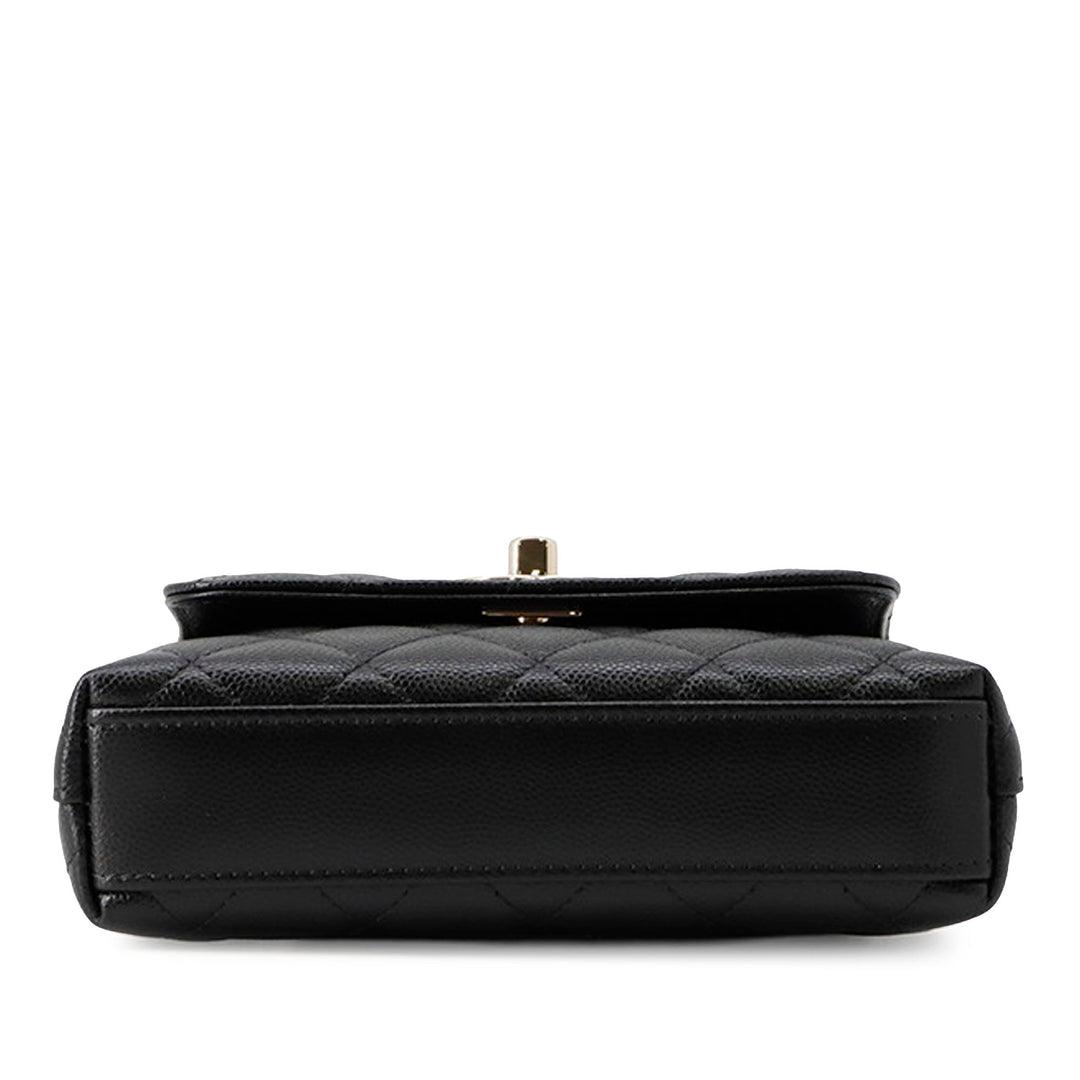 Chanel Extra Mini Matelassé Caviar Coco sac à anse supérieure
