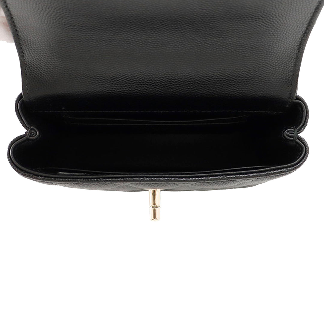 Chanel Extra Mini Matelassé Caviar Coco sac à anse supérieure