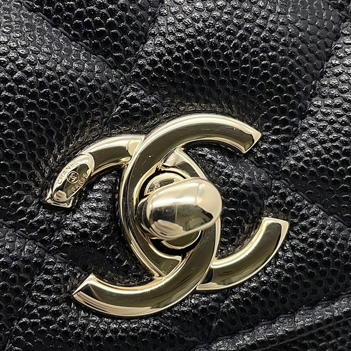Chanel Extra Mini Matelassé Caviar Coco sac à anse supérieure