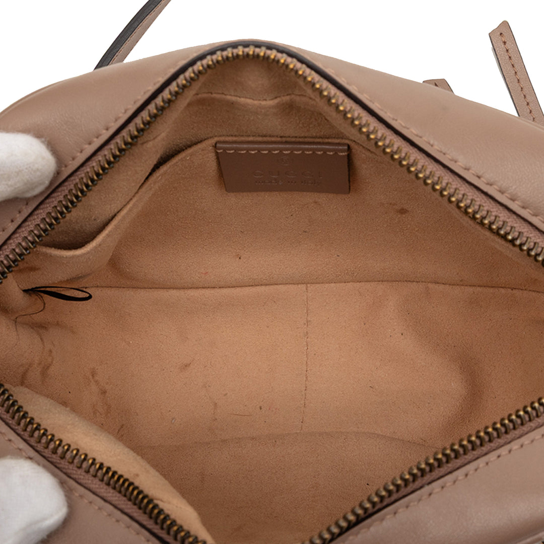 Gucci GG Marmont Matelasse Sac Mini Cuir de veau Marron