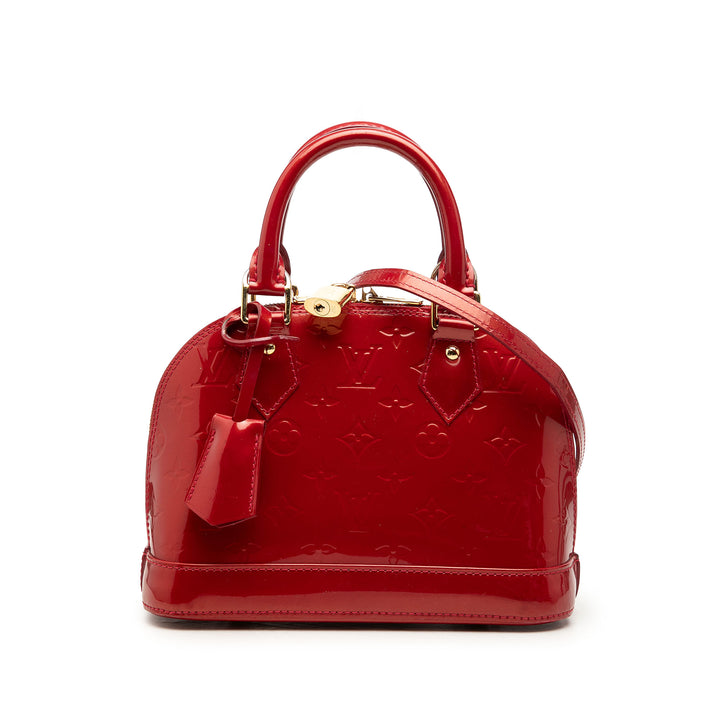 Alma BB Cuir verni Monogram Rouge