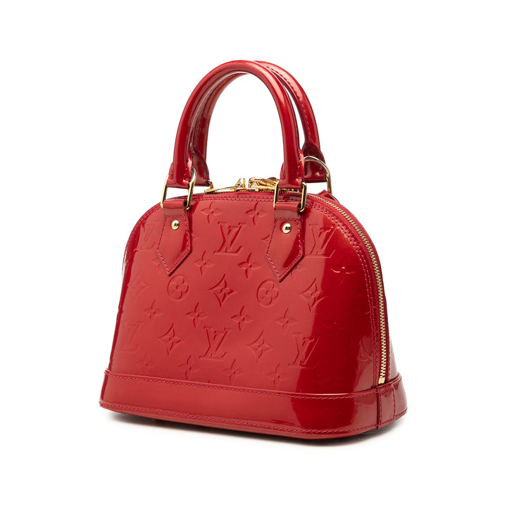 Alma BB Cuir verni Monogram Rouge