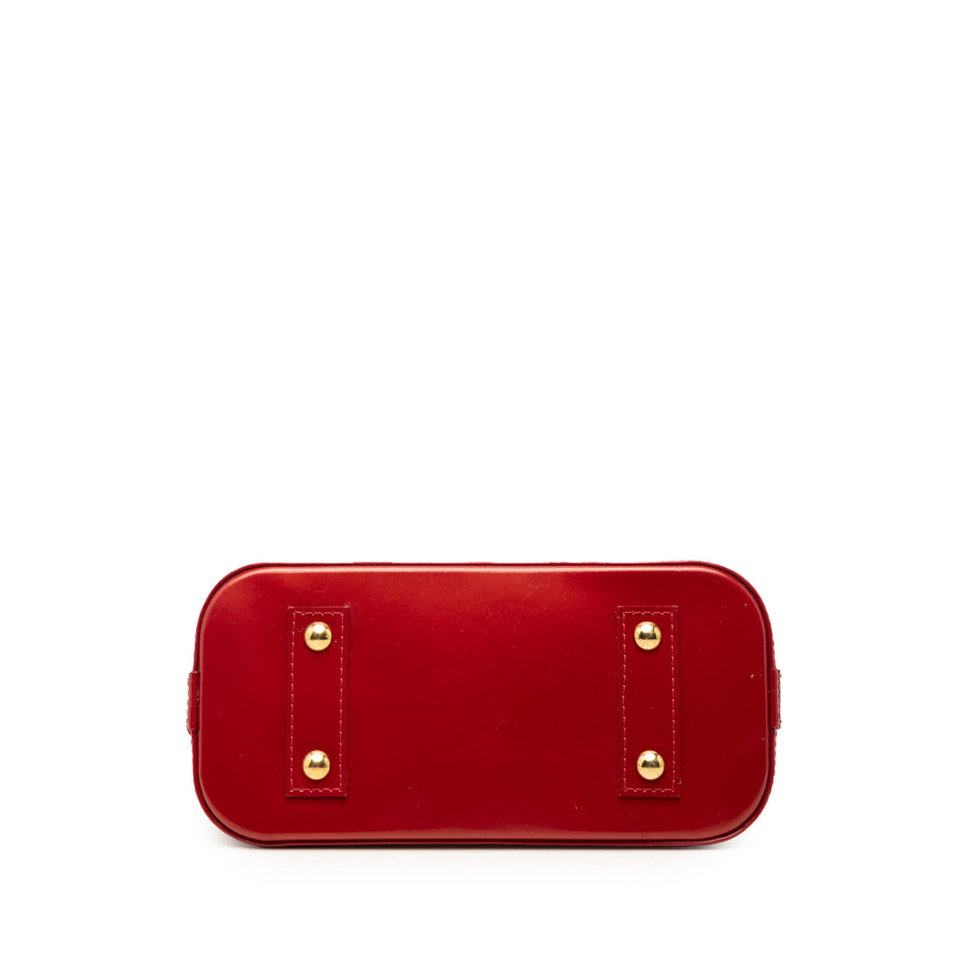 Alma BB Cuir verni Monogram Rouge