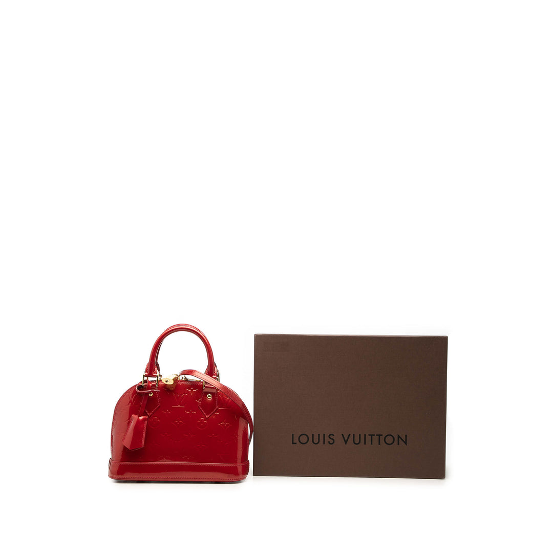 Alma BB Cuir verni Monogram Rouge