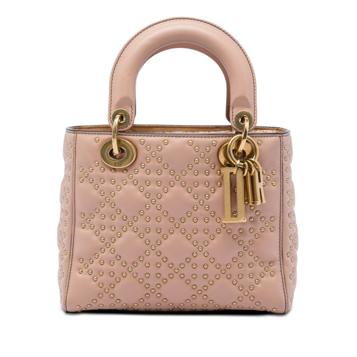 Dior Small Cuir d'agneau Cannage clouté Supple Lady Dior