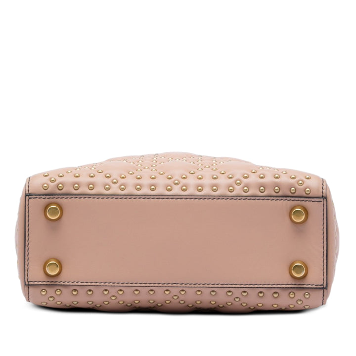 Dior Small Cuir d'agneau Cannage clouté Supple Lady Dior
