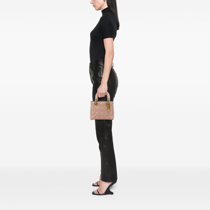 Dior Small Cuir d'agneau Cannage clouté Supple Lady Dior