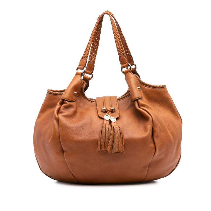 Calfskin Marrakech Tote Brown - Gaby Paris