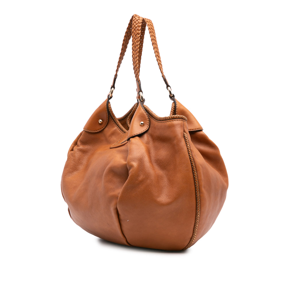 Calfskin Marrakech Tote Brown - Gaby Paris