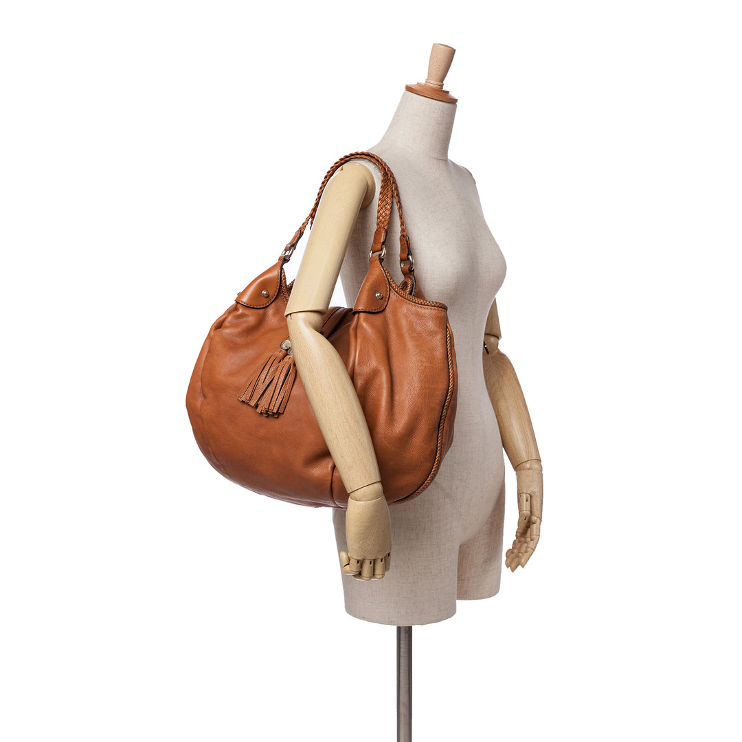 Calfskin Marrakech Tote Brown - Gaby Paris