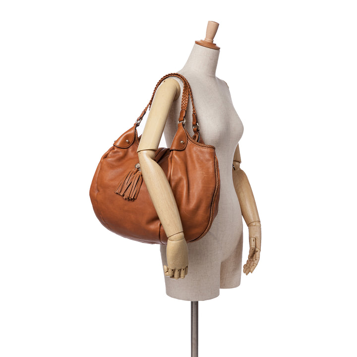 Calfskin Marrakech Tote Brown - Gaby Paris