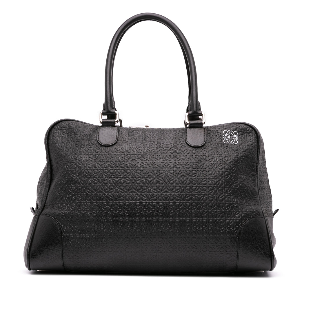 XL Anagram Embossed Amazona 75 Travel Bag Black - Gaby Paris