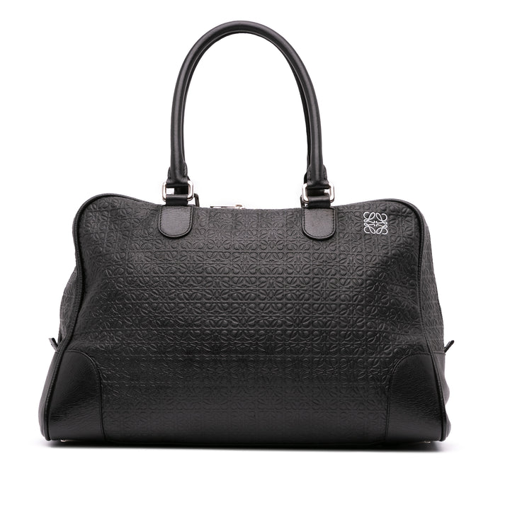 XL Anagram Embossed Amazona 75 Travel Bag Black - Gaby Paris