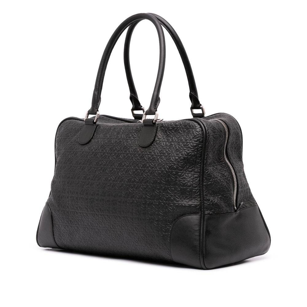 XL Anagram Embossed Amazona 75 Travel Bag Black - Gaby Paris