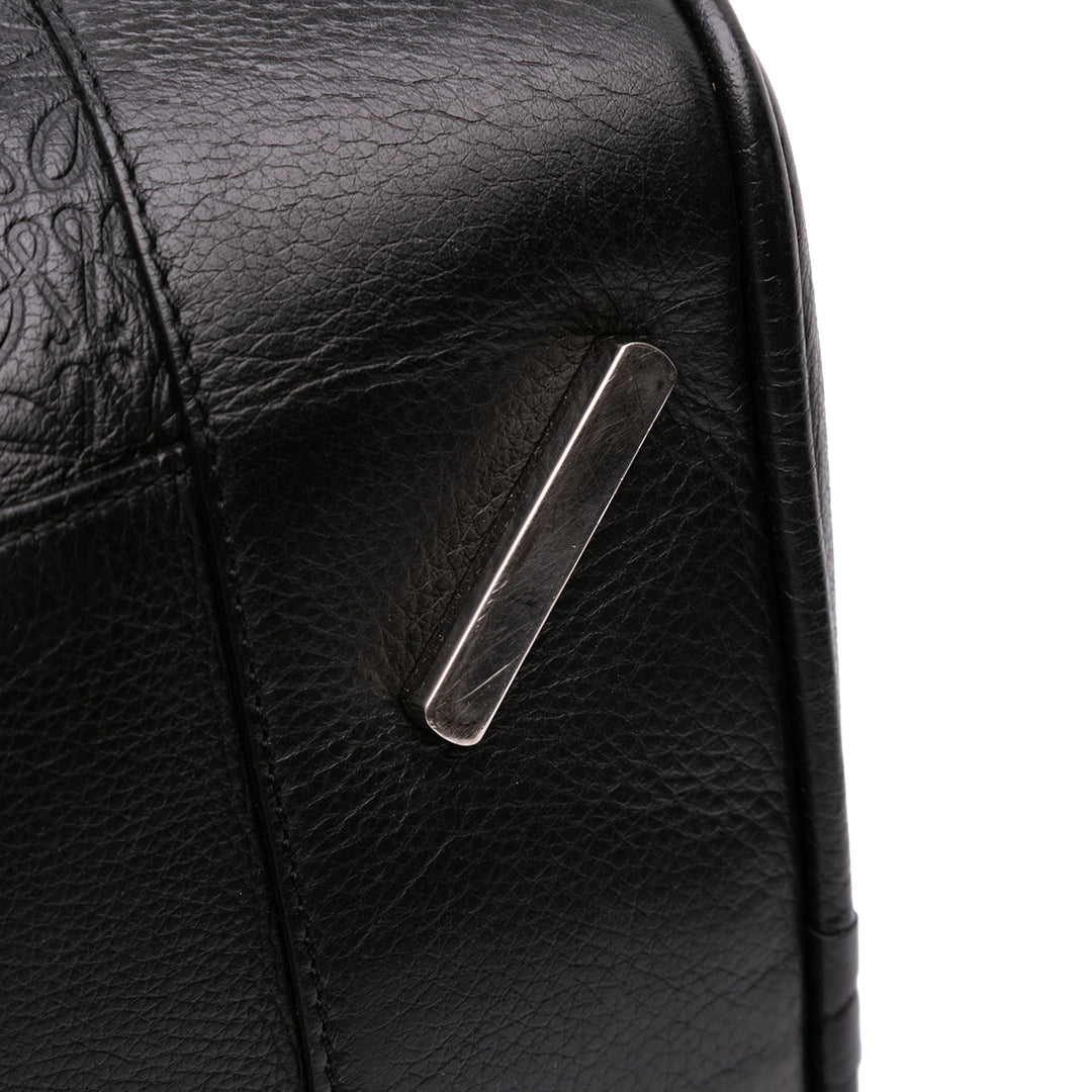 XL Anagram Embossed Amazona 75 Travel Bag Black - Gaby Paris