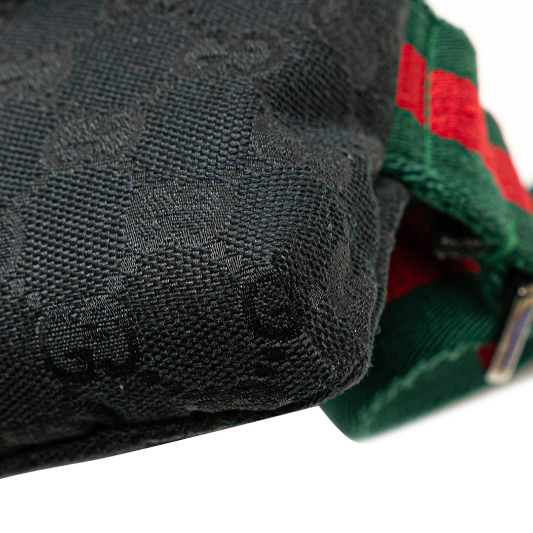 GG Canvas Web Crossbody Black - Gaby Paris