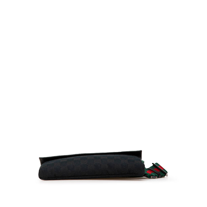 GG Canvas Web Crossbody Black - Gaby Paris