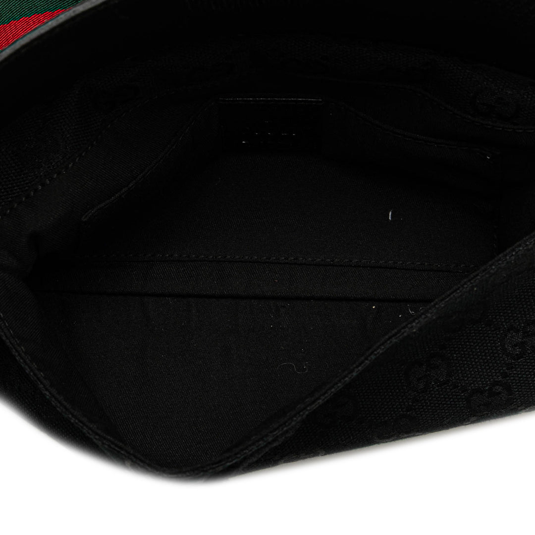GG Canvas Web Crossbody Black - Gaby Paris