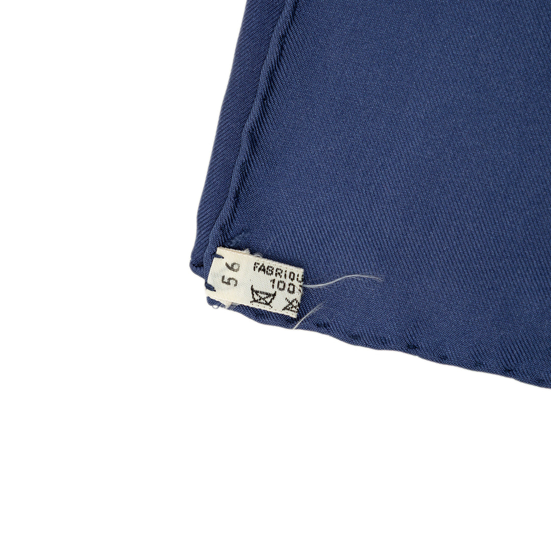Hermès Carré Le Mors A La Conetable 90 Bleu – vue 6 – GABY PARIS