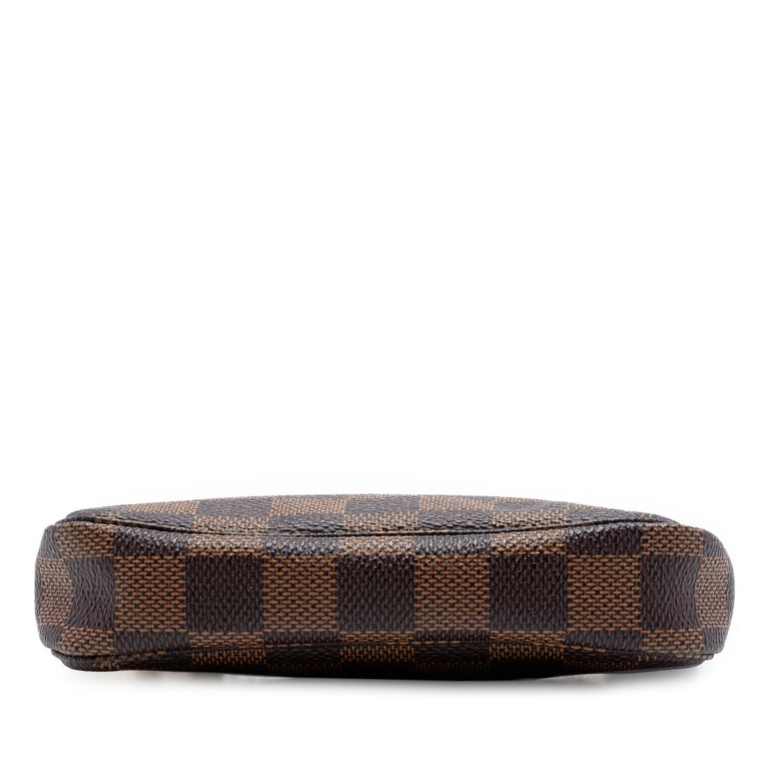 Pochette Accessoires Mini Damier Ébène Marron