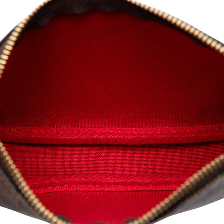 Pochette Accessoires Mini Damier Ébène Marron