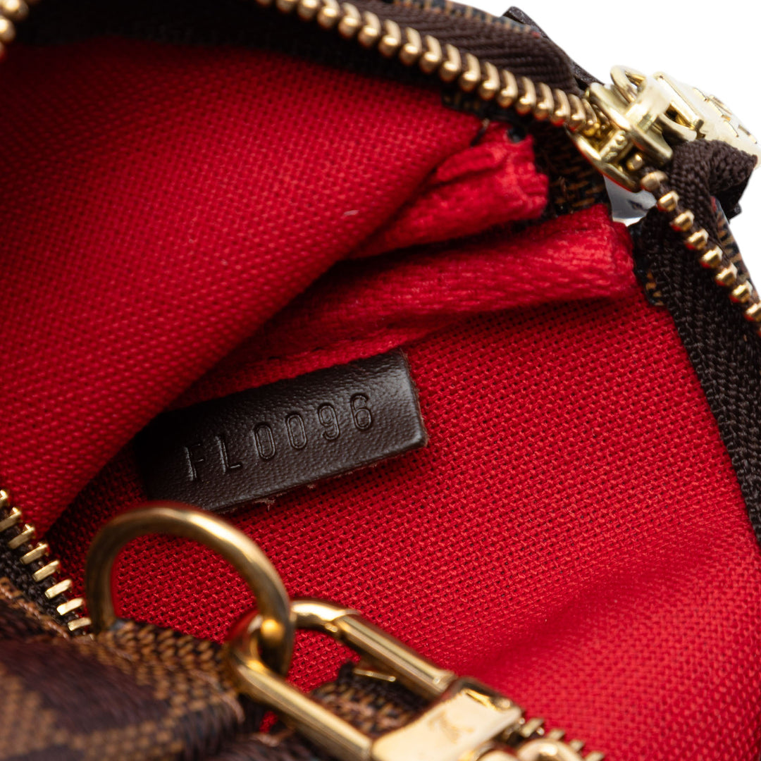 Pochette Accessoires Mini Damier Ébène Marron