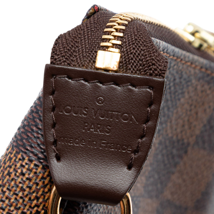 Pochette Accessoires Mini Damier Ébène Marron