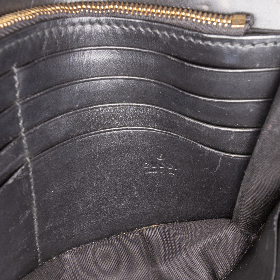 Guccissima Interlocking G Wallet on Chain Noir