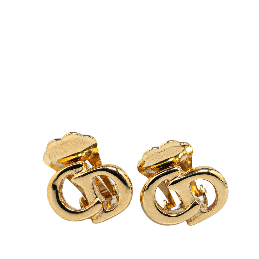 Gold-Tone CD Clip-On Earrings Gold - Gaby Paris