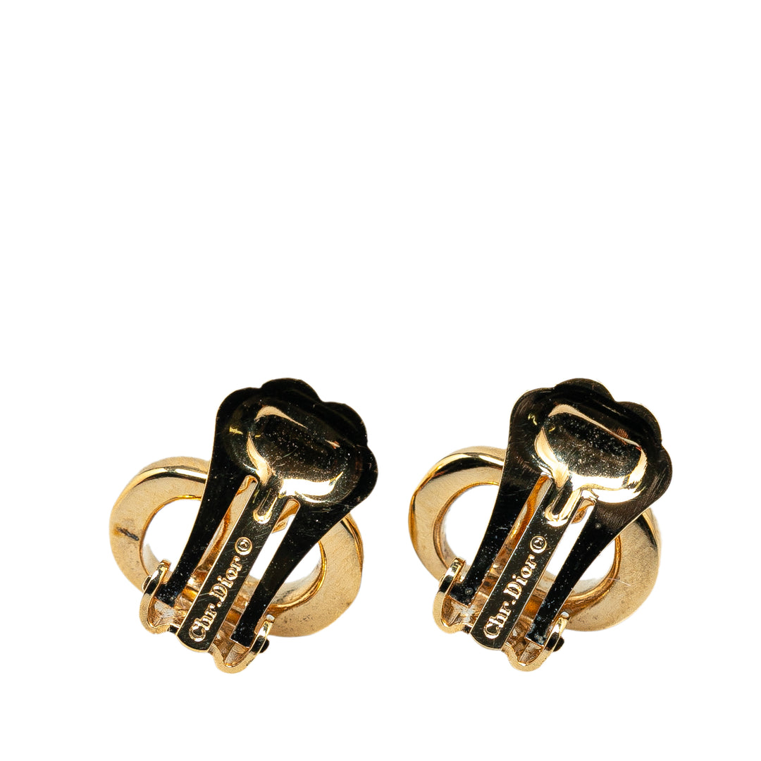 Gold-Tone CD Clip-On Earrings Gold - Gaby Paris