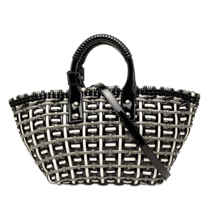 Balenciaga Faux Cuir Bistro Basket Sac XS