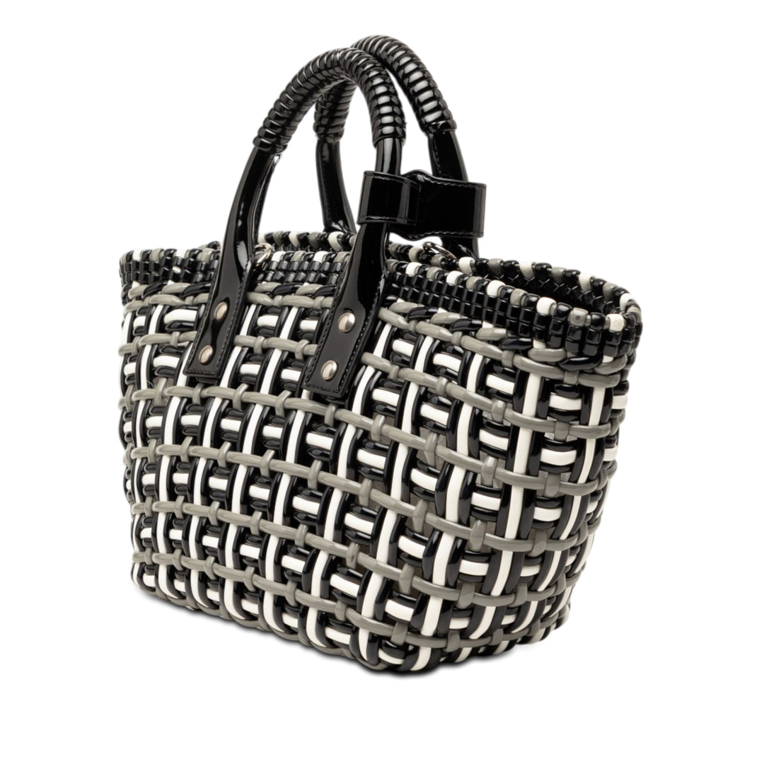 Balenciaga Faux Cuir Bistro Basket Sac XS