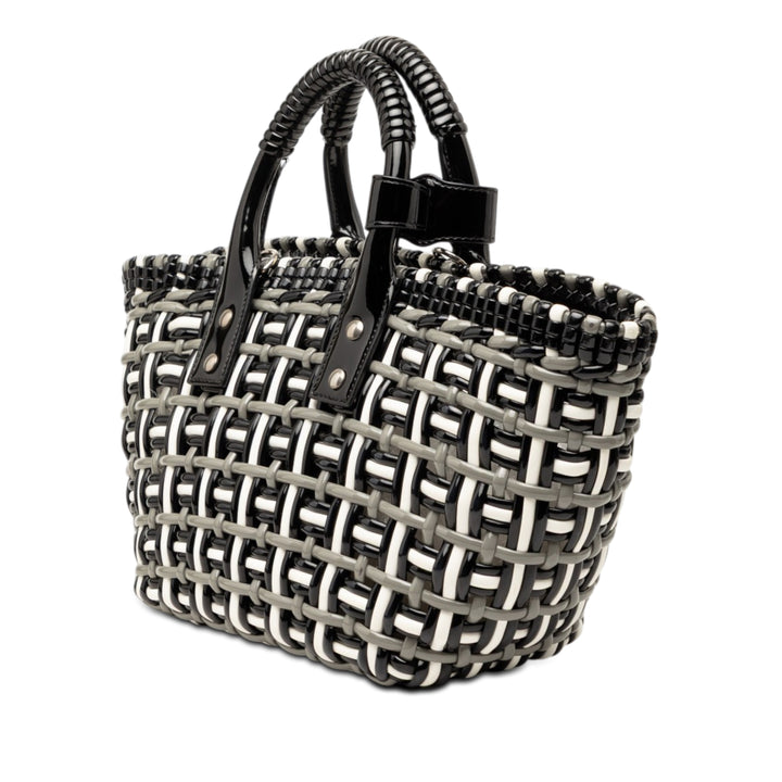 Balenciaga Faux Cuir Bistro Basket Sac XS