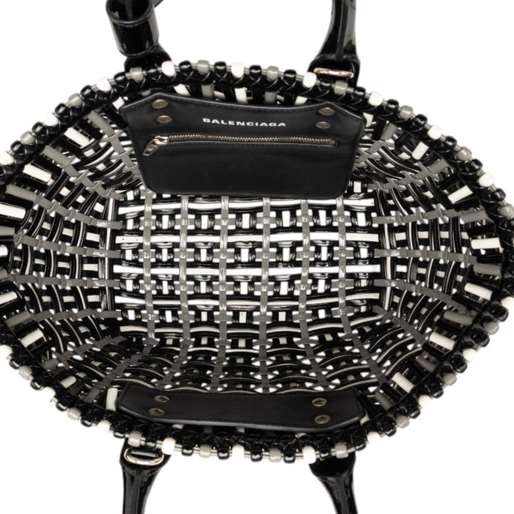 Balenciaga Faux Cuir Bistro Basket Sac XS