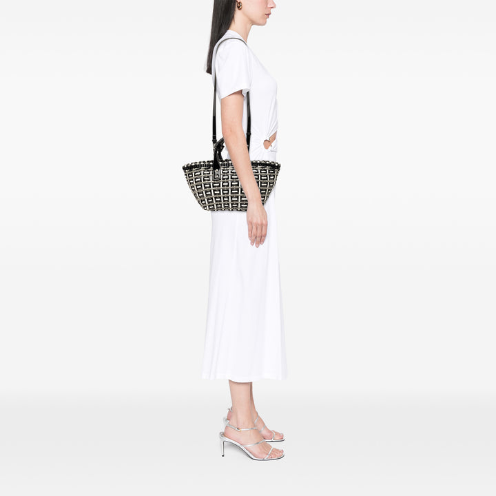 Balenciaga Faux Cuir Bistro Basket Sac XS