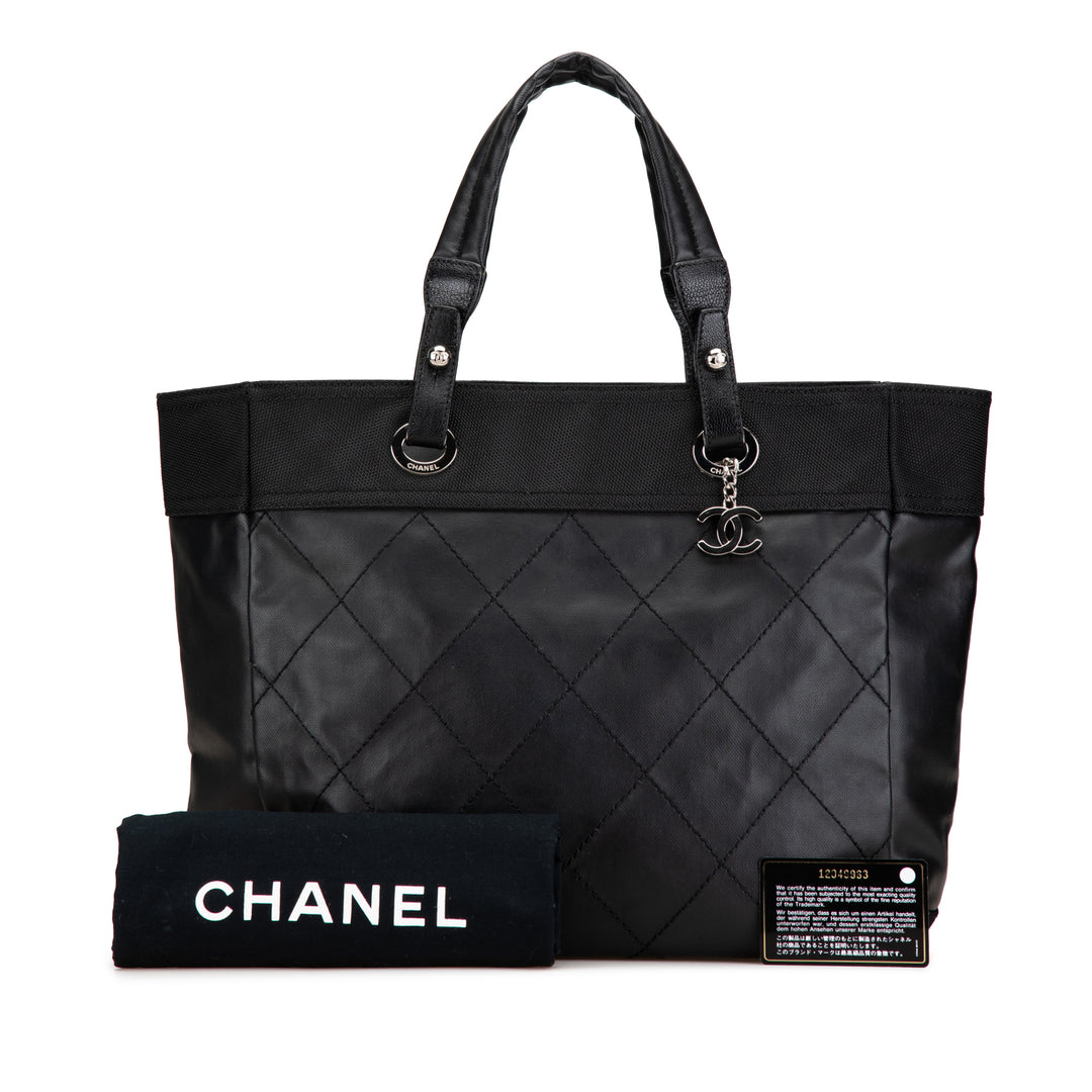 Large Paris Biarritz Tote Black - Gaby Paris