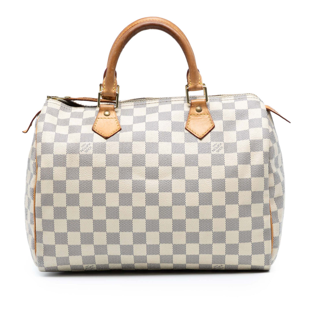Louis Vuitton Damier Azur Speedy 30 Blanc – GABY PARIS Authentique