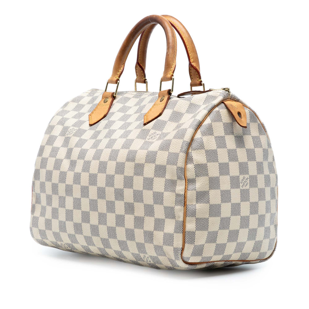 Louis Vuitton Damier Azur Speedy 30 Blanc – GABY PARIS Authentique