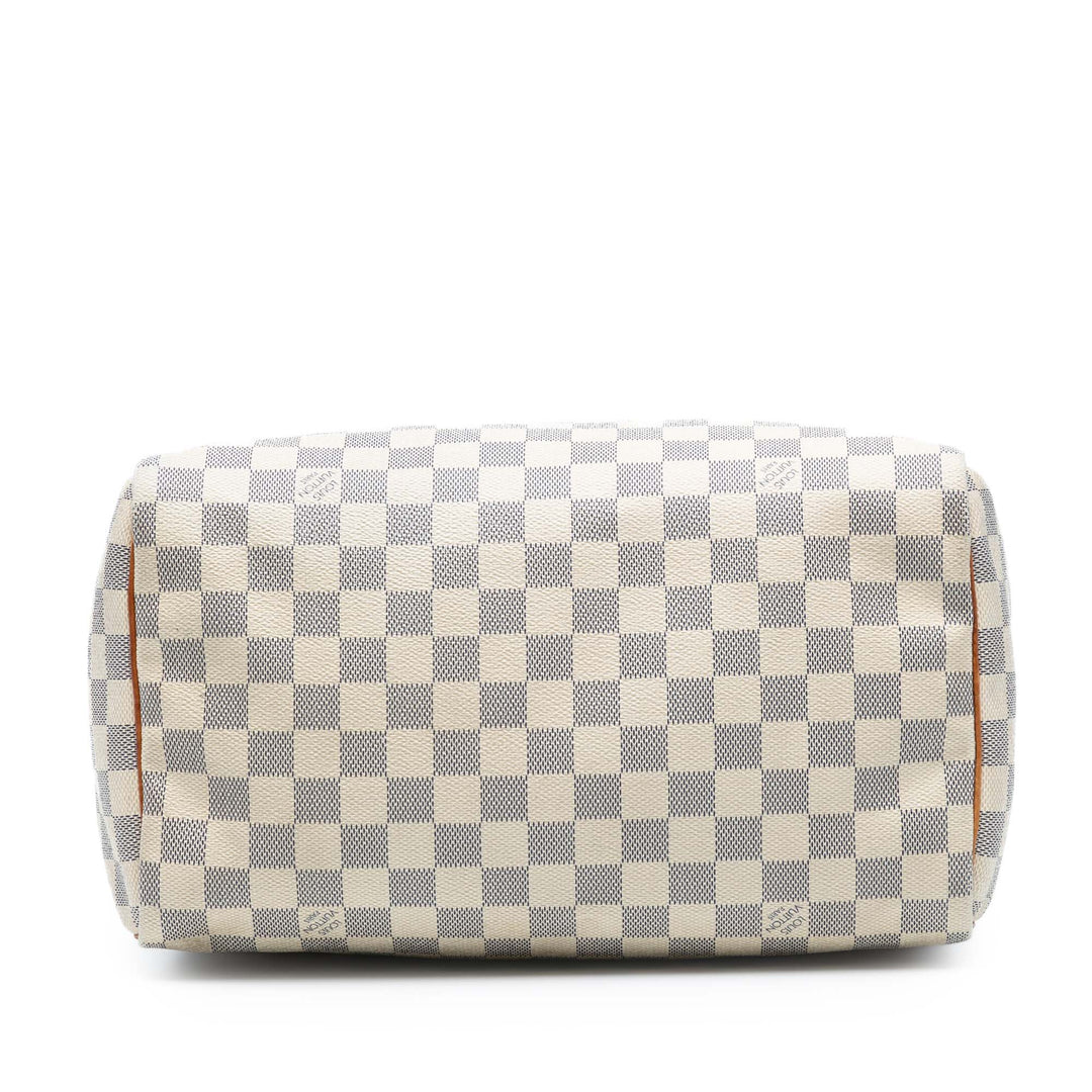 Louis Vuitton Damier Azur Speedy 30 Blanc – GABY PARIS Authentique