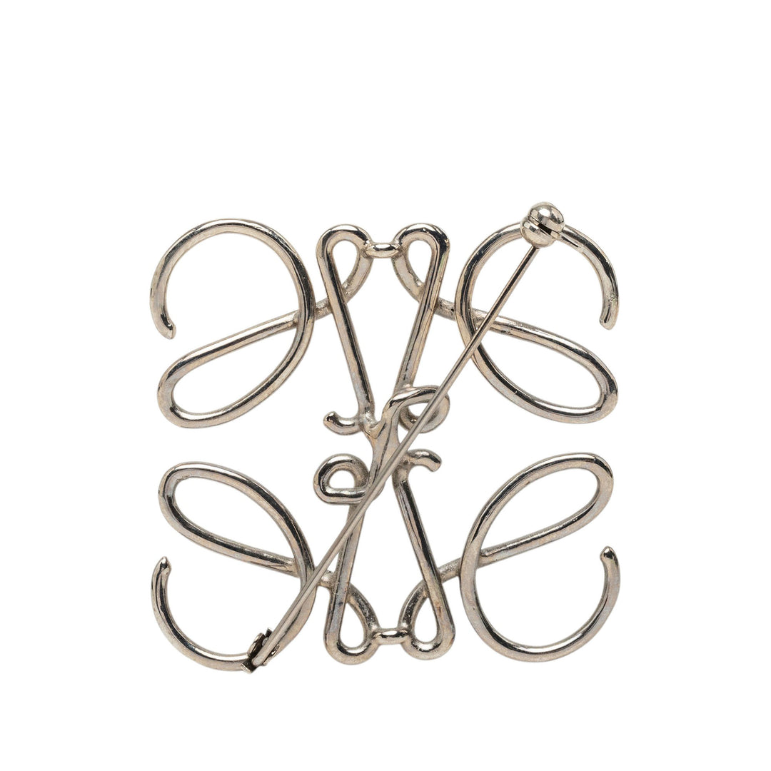 LOEWE Palladium plaqué Anagram Broche