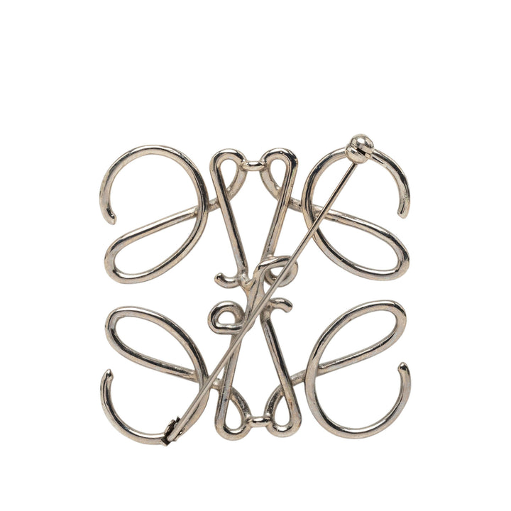LOEWE Palladium plaqué Anagram Broche