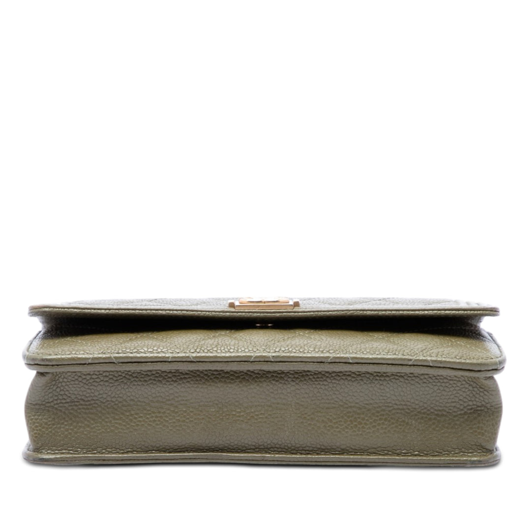 Chanel Matelassé Caviar Boy Wallet on Chain