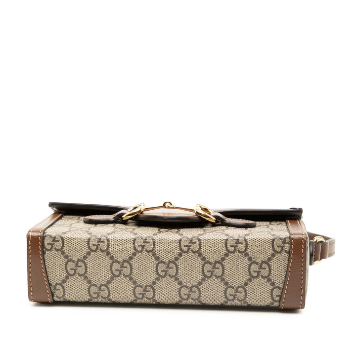 Gucci Mini GG Supreme Horsebit 1955 Sac porté croisé
